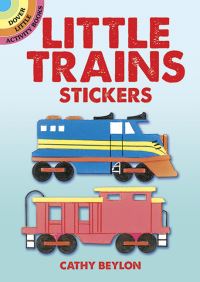 Book Cover for Little Trains Stickers by Cathy Beylon