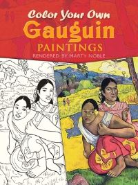 Book Cover for Color Your Own Gauguin Paintings by Marty Noble