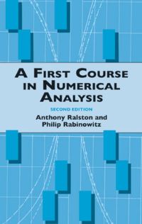 Book Cover for A First Course in Numerical Analysis by Anthony Ralston, Philip Rabinowitz