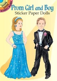 Book Cover for Prom Girl and Boy Sticker Paper Dolls by Barbara Steadman