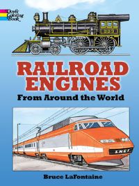 Book Cover for Railroad Engines from Around the World Coloring Book by Bruce LaFontaine