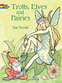 Book Cover for Trolls, Elves and Fairies Coloring Book by Jan Sovak