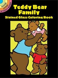 Book Cover for Teddy Bear Family Stained Glass Coloring Book by Cathy Beylon