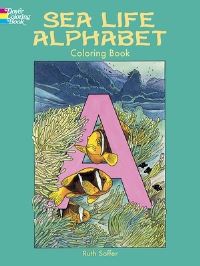 Book Cover for Sea Life Alphabet Coloring Book by Ruth Soffer