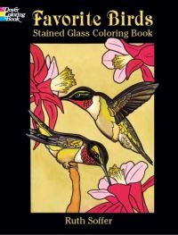 Book Cover for Favorite Birds Stained Glass Coloring Book by Ruth Soffer