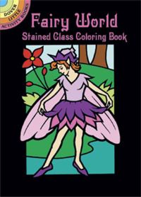 Book Cover for Fairy World Stained Glass Coloring Book by John Green