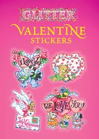 Book Cover for Glitter Valentine Stickers by Nina Barbaresi