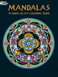 Book Cover for Mandalas Stained Glass Coloring Book by Marty Noble