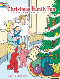 Book Cover for Christmas Family Fun Coloring Book by Cathy Beylon