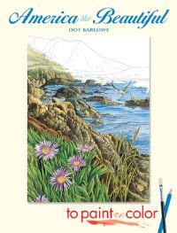 Book Cover for America the Beautiful to Paint or Color by Dot Barlowe