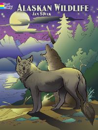 Book Cover for Alaskan Wildlife Coloring Book by Jan Sovak
