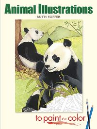 Book Cover for Animal Illustrations to Paint or Color by Ruth Soffer