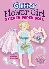 Book Cover for Glitter Flower Girl Sticker Paper Doll by Barbara Steadman