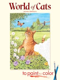 Book Cover for World of Cats to Paint or Color by John Green