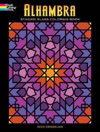 Book Cover for Alhambra Stained Glass Coloring Book by Nick Crossling