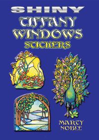 Book Cover for Shiny Tiffany Windows Stickers by Marty Noble