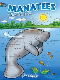 Book Cover for Manatees Coloring Book by Jan Sovak