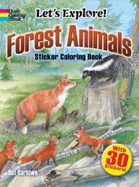 Book Cover for Forest Animals Sticker Coloring Book by Dot Barlowe