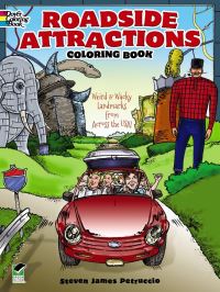 Book Cover for Roadside Attractions Coloring Book by Steven James Petruccio