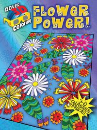 Book Cover for 3-D Coloring Book - Flower Power! by Baker