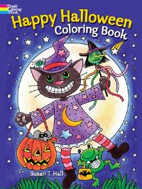 Book Cover for Happy Halloween Coloring Book by Susan Hall