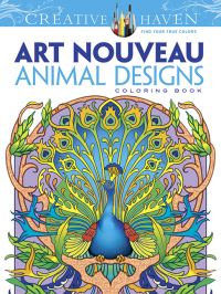 Book Cover for Creative Haven Art Nouveau Animal Designs Coloring Book by Marty Noble
