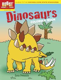 Book Cover for BOOST Dinosaurs Coloring Book by Anna Pomaska