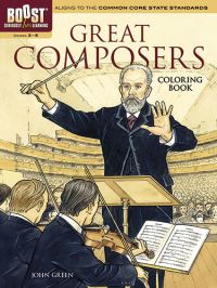 Book Cover for BOOST Great Composers Coloring Book by John Green