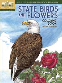 Book Cover for BOOST State Birds and Flowers Coloring Book by Annika Bernhard