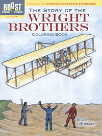 Book Cover for BOOST The Story of the Wright Brothers Coloring Book by Bruce LaFontaine