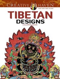 Book Cover for Creative Haven Tibetan Designs Coloring Book by Marty Noble