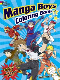 Book Cover for Manga Boys Coloring Book by Mark Schmitz