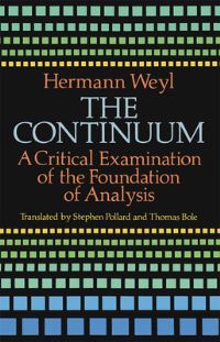 Book Cover for The Continuum by Hermann Weyl