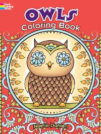 Book Cover for Owls Coloring Book by Noelle Dahlen