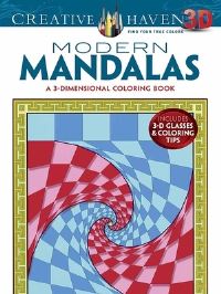 Book Cover for Creative Haven 3-D Modern Mandalas Coloring Book by Randall McVey