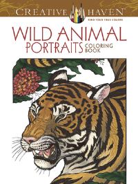 Book Cover for Creative Haven Wild Animal Portraits Coloring Book by Llyn Hunter