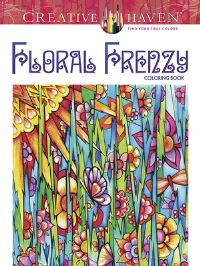 Book Cover for Creative Haven Floral Frenzy Coloring Book by Miryam Adatto