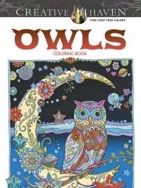 Book Cover for Creative Haven Owls Coloring Book by Marjorie Sarnat