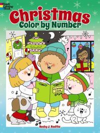 Book Cover for Christmas Color by Number by Becky J Radtke