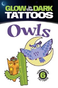 Book Cover for Glow-in-the-Dark Tattoos Owls by Victoria Maderna