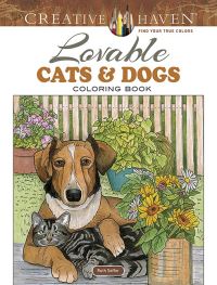 Book Cover for Creative Haven Lovable Cats and Dogs Coloring Book by Ruth Soffer