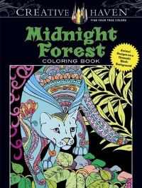 Book Cover for Creative Haven Midnight Forest Coloring Book by Lindsey Boylan