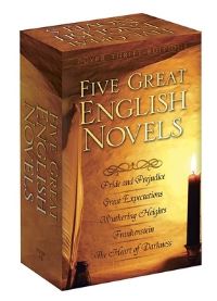 Book Cover for Five Great English Novels by Mary Wollstonecraft Shelley, Joseph Conrad, Jane Austen, Charles Dickens, Emily Brontë