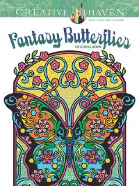 Book Cover for Creative Haven Fantasy Butterflies Coloring Book by Marty Noble