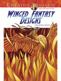 Book Cover for Creative Haven Winged Fantasy Designs Coloring Book by Aaron Pocock