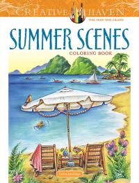 Book Cover for Creative Haven Summer Scenes Coloring Book by Teresa Goodridge