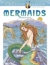 Book Cover for Creative Haven Mermaids Coloring Book by Barbara Lanza