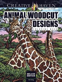 Book Cover for Creative Haven Deluxe Edition Animal Woodcut Designs Coloring Book by Tim Foley