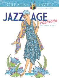 Book Cover for Creative Haven Jazz Age Fashions Coloring Book by MingJu Sun