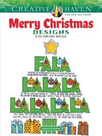 Book Cover for Creative Haven Merry Christmas Designs Coloring Book by Suzanne Anoushian